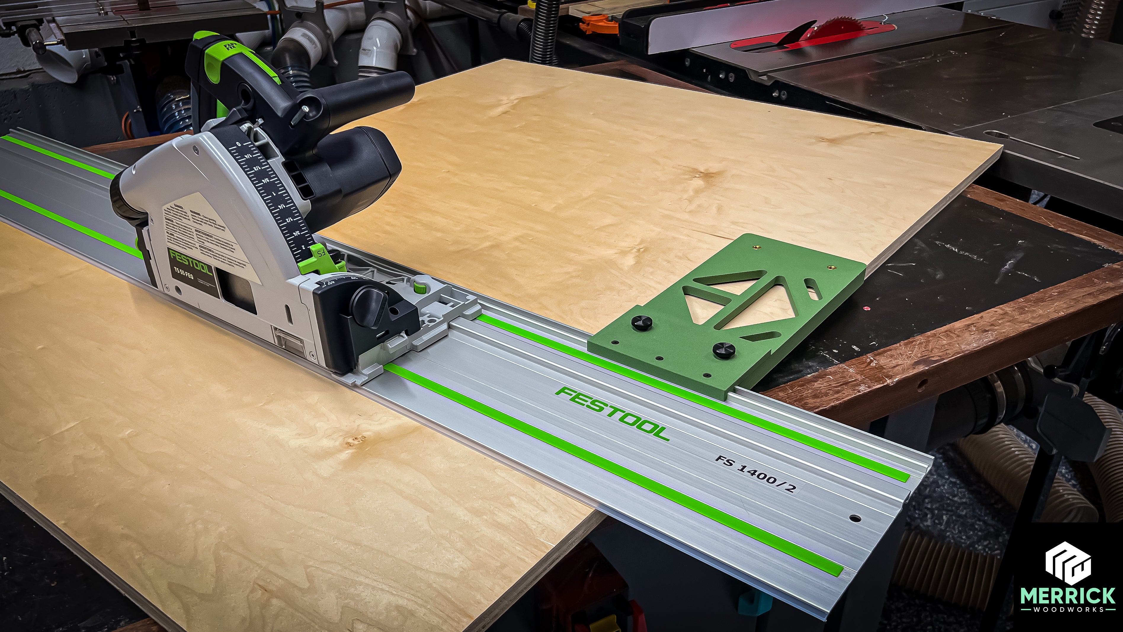 Festool Track Saw Guide Rail Square - Merrick Woodworks