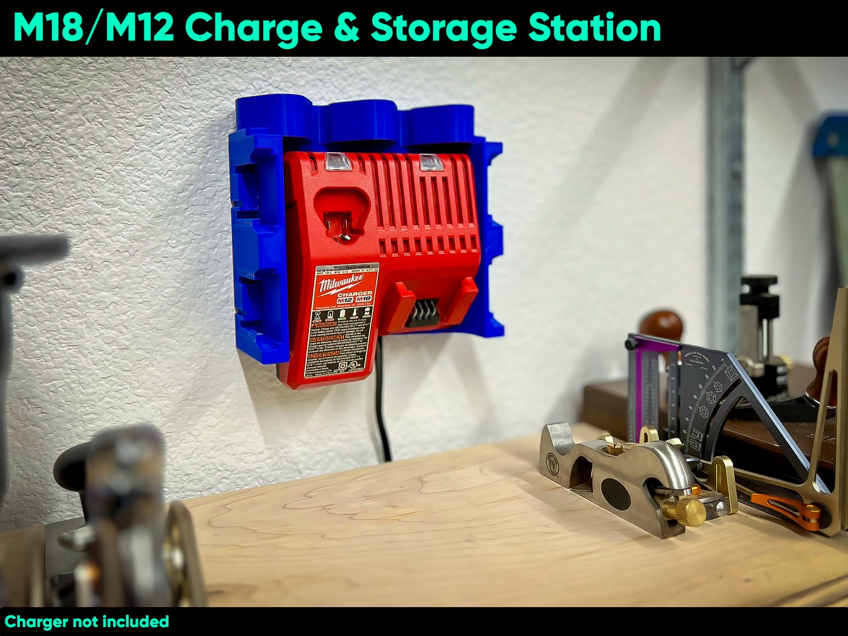 M18 M12 Charge And Storage Station - Merrick Woodworks