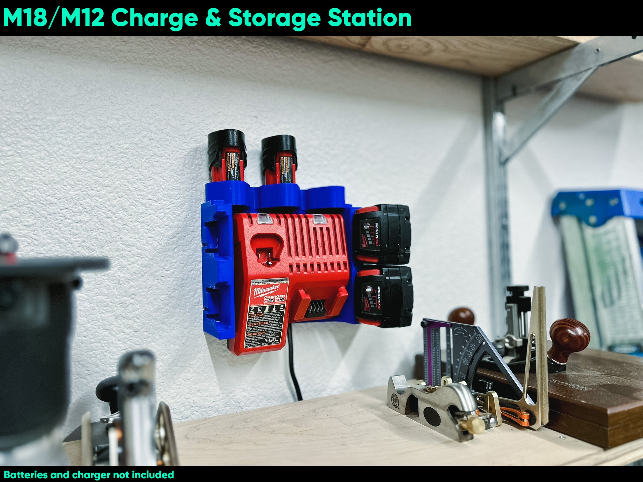 M18 M12 Charge And Storage Station - Merrick Woodworks